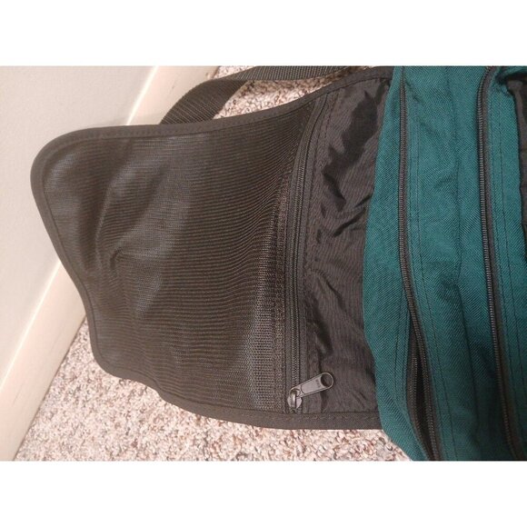 VINTAGE LL Bean Green Shoulder Crossbody Strap Travel Zip Pocket - Picture 6 of 12
